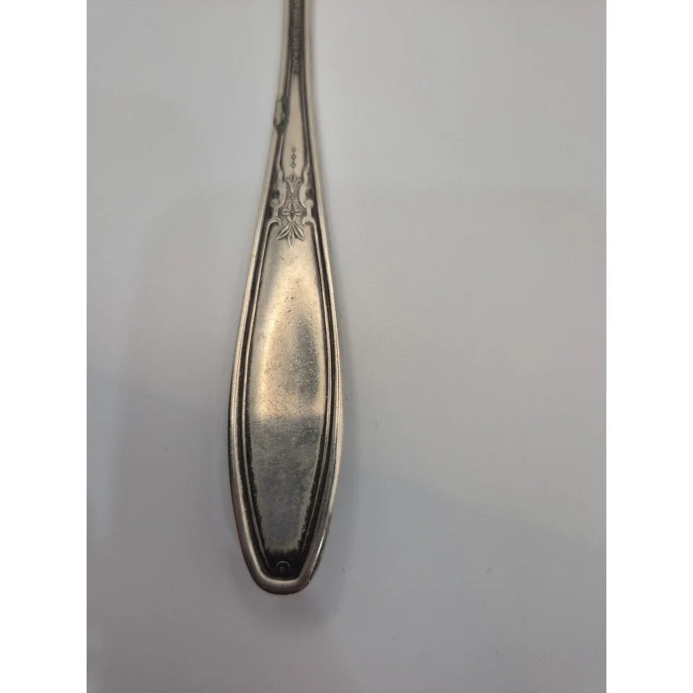 Lady Doris Serving Meat Fork Silverplate 1929 8.5 Inch Art Deco *See Pics*